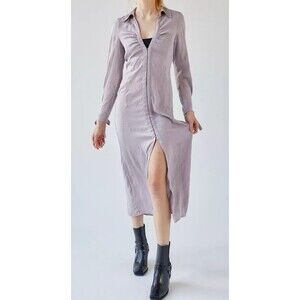 Urban Outfitters Women's Chapman Hook & Eye Midi Dress Long Sleeve Size  M